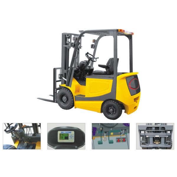 Warehouse Sit Down Forklift 1.6 Ton With Controller Yellow Color High Performanc