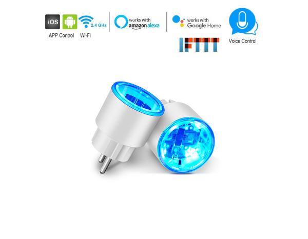 EU WiFi Smart Plug Mini Outlet with Energy Monitoring, Works with Amazon Alexa