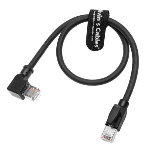 Alvin's Cables Profinet CAT6A Shielded Ethernet Cable Right Angle High Flex Gold Plated 60cm for PLC Robotics Motion Control