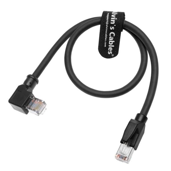 Quality Alvin's Cables Profinet CAT6A Shielded Ethernet Cable Right Angle High Flex Gold Plated 60cm for PLC Robotics Motion Control wholesale