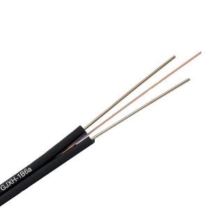 Indoor 1 Core Double Steel FTTH Fiber Optic Cable FRP Or KFRP Strength Member