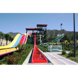General Water Park Custom Rainbow Water Slides High Speed Adult Plastic Water