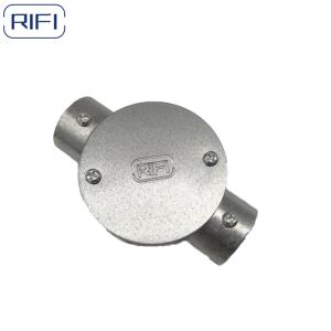 RIFI Emt Aluminum Junction Circular Box Set Screw Type Through Way Angle Way