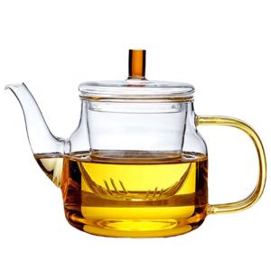 China Durable Stovetop Safe Teapot , Borosilicate Glass Clear Teapot With Infuser on sale