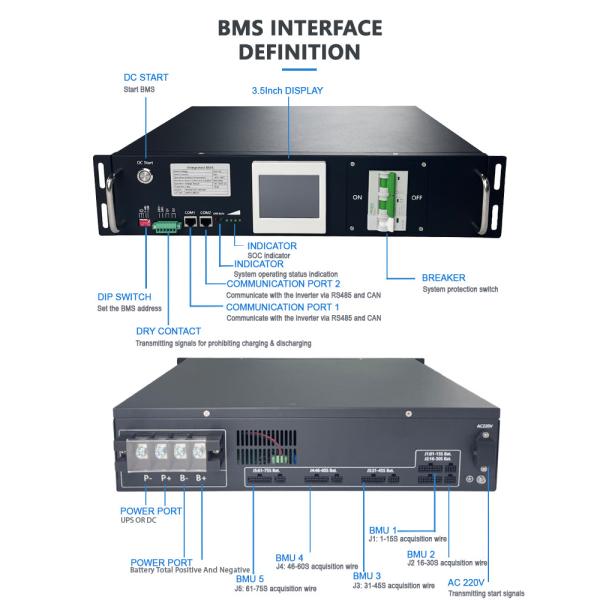 Quality high voltage BMS(HV BMS) Parallel Connection with Hall Sensor and Flexible Installation wholesale