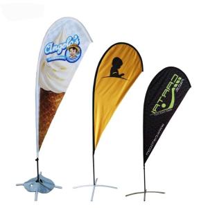 Weatherproof Polyester Teardrop Beach Flag CMYK Waterproof