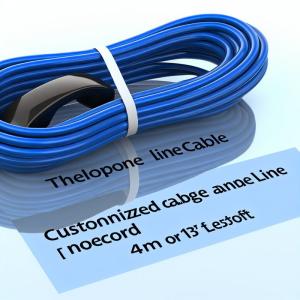 Customized RJ9 RJ11 RJ12 Telephone Cable 4P4C 28AWG PVC
