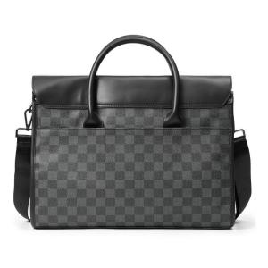 Classic Plaid Pattern Mens Business Briefcase for Business Trips and Laptop