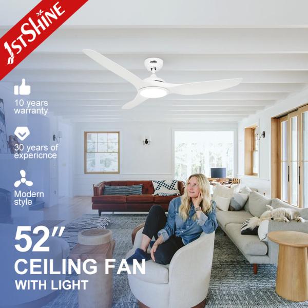 1stshine Fancy ABS Blades Ceiling Fan with Light and Remote 6000K Color