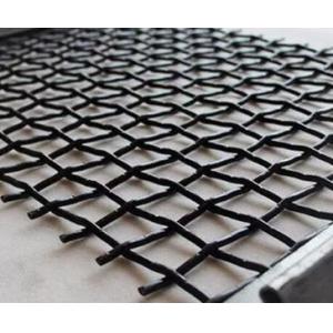 Black Woven Vibrating Screen Stainless Crimped Wire Mesh High Temperature