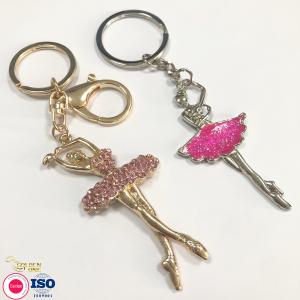 Enamel Personalized Metal Keychain Round Double Sided Chrome Plated Circle