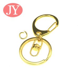 Cheap gold color flat keyring connector claps jumpring keyring snap hooks gold color rose gold flat keyring for key for sale