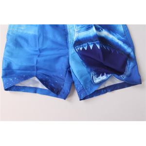 100% Polyester Allover Printed Beach Shorts Elastic Waist Board Shorts