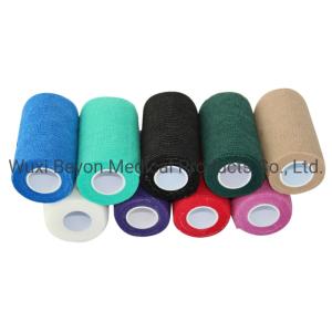 Compression Non Woven Cohesive Bandage Printed Elastic OEM Vet Flexible