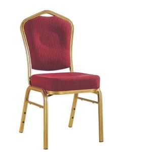 stackable silver tube and purple fabric church chair with handle