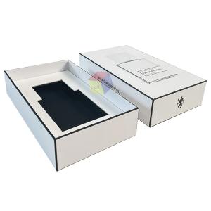 White Custom Embossed Cosmetic Packaging Box Lightweight Cardboard Perfume Box