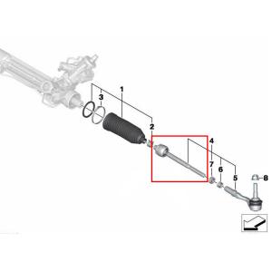 For Rolls-Royce Ghost Front Left & Right Inner Tie Rod Ball Joint OEM 3210678471