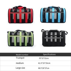 Dog And Cat Portable Handbag With Breathable Mesh On Four Sides Foldable Pet