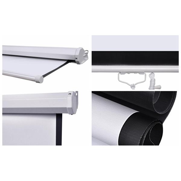 Fiberglass Manual Projection Screens 178x178cm Wall Ceiling For Meeting Room