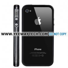 Silicone and Plastic Assembly Bumper for Verizon CDMA iPhone 4 - Transparent /