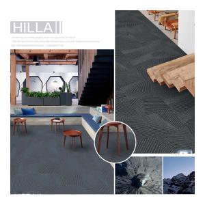Line Element Design Printed Commercial Carpet Tiles Nylon 6 With PVC Backing