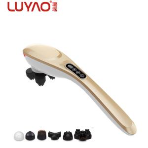 China Rechargeable Red Light Handheld Percussion Massager With Interchangeable Nodes on sale