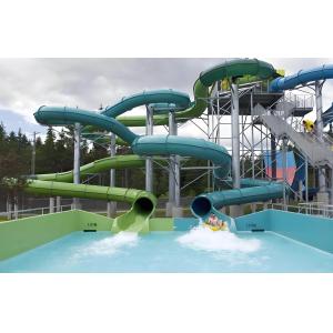 High Capacity Custom Size Fiberglass Water Slide with Galvanized Steel Support