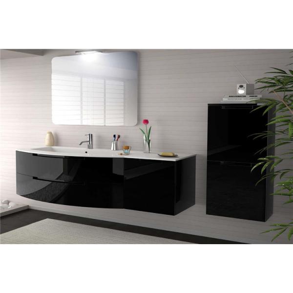 Quality Single color and stainless steel sink  make custom bathroom vanity people like wholesale