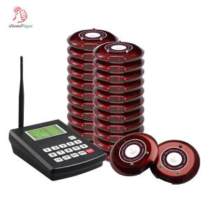 China Restaurant top sales long range wireless queue call coaster pager system with transmitter keyboard on sale
