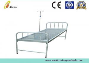 China Powder Coated Steel Flat Ward Bed Wire Mesh Punching Surface Medical Hospital Bed (ALS-FB004) on sale