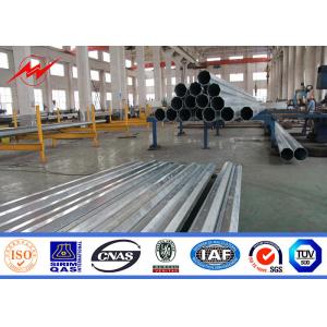 15m Q345 Galvanized Utility Steel Power Pole , Electrical Transmission Line