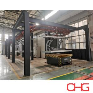 PLC Control Liquid Spray Wet Painting Line With Conveyor System Equipment For