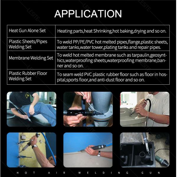 ZEMO Handheld Hot Air Soldering Gun 180L/Min For Welding PVC