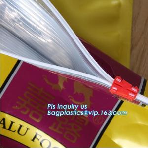 China Side Gusset Plastic Aluminum Foil plastic Pet dog Food Bag with slider zipper, dog food block bottom pouch with slider c on sale