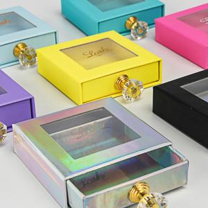 Empty Custom Eyelash Packaging Box Luxury Private Label Lamination Finished