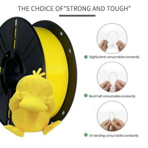 1.75mm Yellow PLA 3D Printer Filament Net Weight 1kg Printing Temperature 170