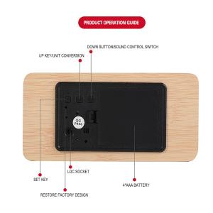 Smart Mini FM Portable Clock Radio With LED Light Bluetooth Speaker