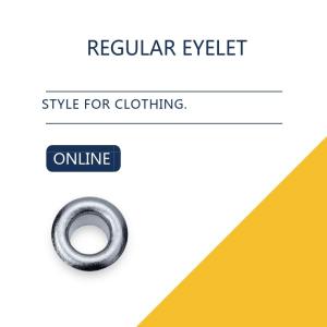 Custom Flat Silver Eyelets Ring Type & Grommets Designs For Clothing