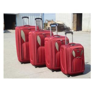 China Two Tone Twill 600D Eva Carry On Travelling Trolley Luggage With 2 Big Wheels on sale