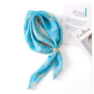 new design 2020 custom Colourful blank silk chiffon long scarf for ladies