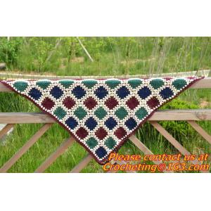 rustic handmade knitted crochet towel blanket carpet tablecrochet blanket sofa
