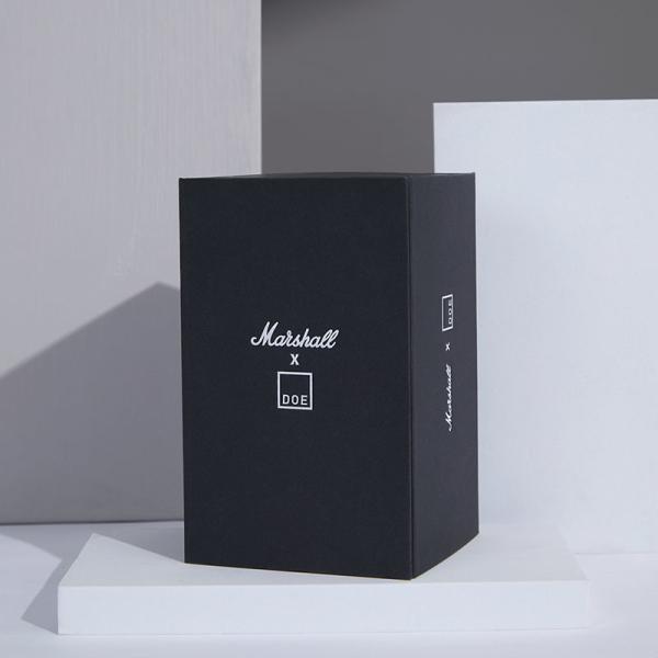 Quality Handmade Matte Black Custom High End Clamshell Gift Box with Magnetic Closure wholesale