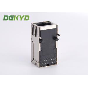 33.0mm 1000BASE 12 Pin CAT6A RJ45 connector with internal magnetics , EMI