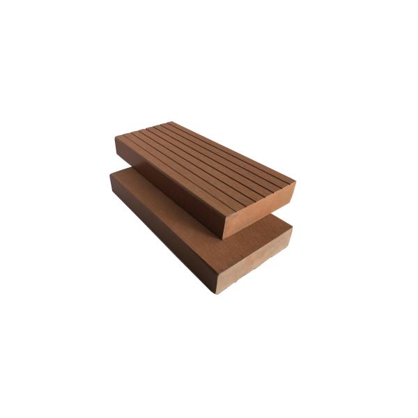 Quality Flat Grain ISO9001 140mm 40mm WPC Solid Decking wholesale