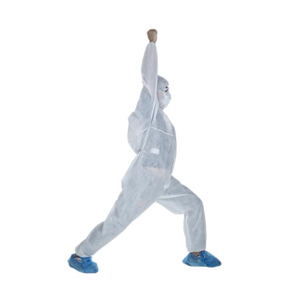 One Time Use White PP Disposable Polypropylene Coveralls For Cleaner