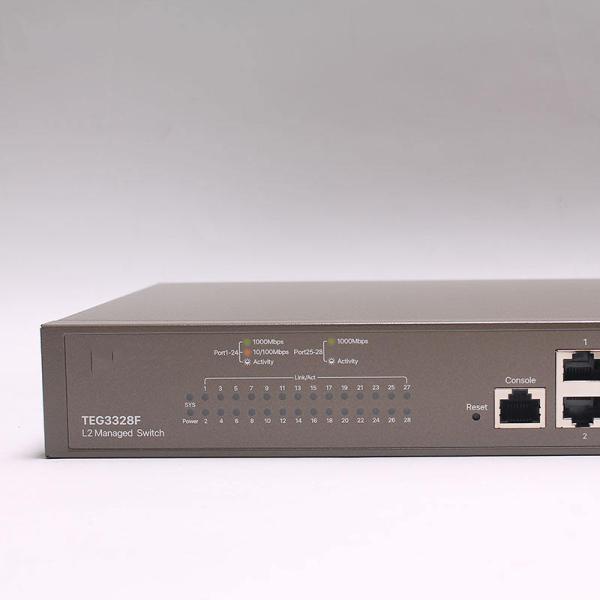 TEG3328F L2 Managed Switch 802.1Q 4K VLAN 24port Gigabit 24*10/100/1000 Base-T Ethernet Ports 4*1000 Base-X SFP Ports