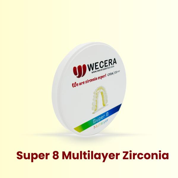 Multilayer Zirconia Block with A1-D4 Colors Density 6.0-6.3g/cm3 Chemical