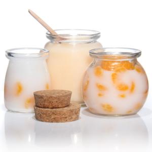 Mini Labelled Storage Jars Pudding Transparent Glass Container