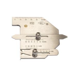 Cheap Silver Stainless Steel Double Slide Welding Gauge for Multi Function Welding Equipment for sale