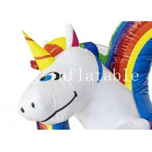 EN71 Magic Unicorn Inflatable Combo Bounce House With Slide